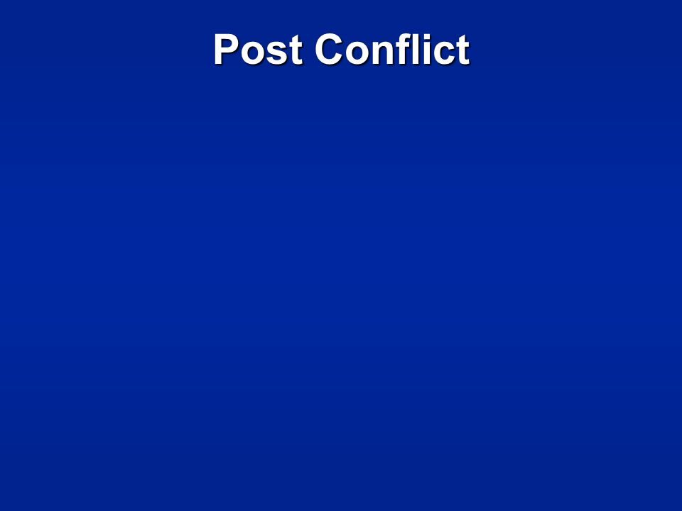 post-conflict